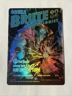 Obeka, Brute Chronologist Secret Lair Drop Rainbow Foil MTG - Image 1