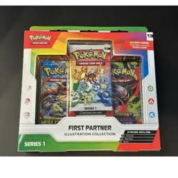 Pokemon TCG First Partner Illustration Collection Series 1 Box 3 Packs 2025 EN - Image 1