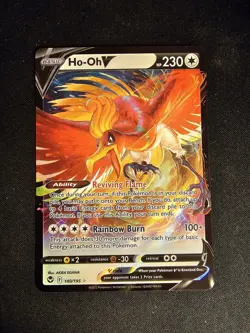 Ho-Oh V 140/195 Pokemon SWSH12: Silver Tempest Holo Ultra Rare NM - Image 1