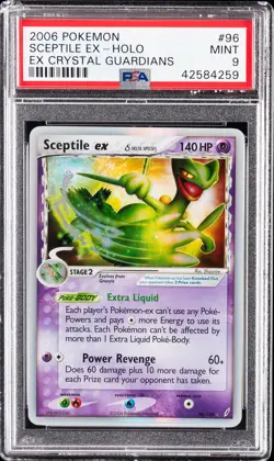 2006 POKEMON EX CRYSTAL GUARDIANS #96 SCEPTILE EX-HOLO PSA 9 - Image 1