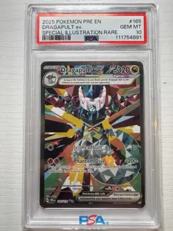 2025 Pokemon Dragapult ex Special Illustration Rare #165 PSA 10 - Image 1