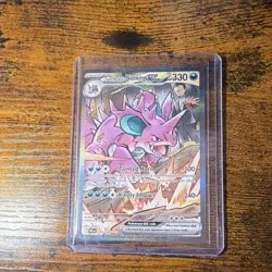 Pokemon TCG Team Rocket's Nidoking ex 233/182 Sv10 SIR Holo 330 HP - Image 1