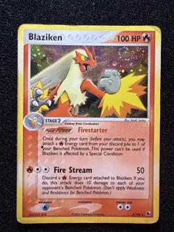 Pokemon Blaziken Holo Rare EX Battle Stadium #3/109 2004 LP Condition - Image 1