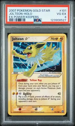 2007 POKEMON EX POWER KEEPERS GOLD STAR #101 JOLTEON-HOLO PSA 4 - Image 1