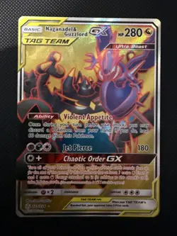 Pokemon Sun & Moon Full Art - Cosmic Eclipse 223/236 Naganadel & Guzzlord GX - Image 1