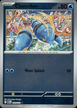 CLAUNCHER 037/132 MEGA EVOLUTION COMMON REVERSE HOLO POKEMON TOMOKAZU KOMIYA - Image 1