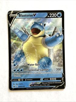 POKEMON SWSH BLACK STAR PROMO BLASTOISE V SWSH101 FULL ART HOLO NEVER PLAYED NM - Image 1
