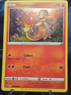 HD SWIRL Charmander SWSH092 - Pokemon SWSH Black Star Promo Perfect HD SWIRL - Image 2