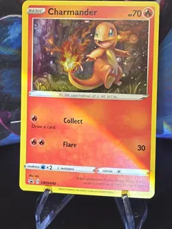 HD SWIRL Charmander SWSH092 - Pokemon SWSH Black Star Promo Perfect HD SWIRL - Image 3
