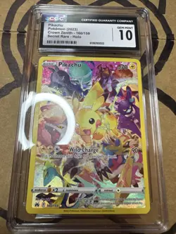 Pokemon CGC 10 - Pikachu 160/159 | Crown Zenith - Image 1