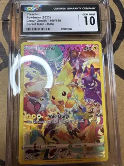 Pokemon CGC 10 - Pikachu 160/159 | Crown Zenith - Image 2