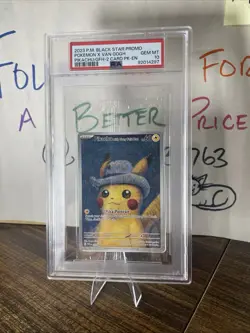 Pokemon Pikachu with Grey Felt hat Van Gogh 085 Graded Sealed Promo PSA 10 - Image 1