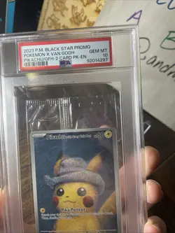Pokemon Pikachu with Grey Felt hat Van Gogh 085 Graded Sealed Promo PSA 10 - Image 5