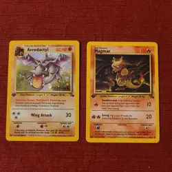 Pokemon TCG Wizards 1999 1st Edition Fossil Prerelease Aerodactyl Magmar Lot - Image 1