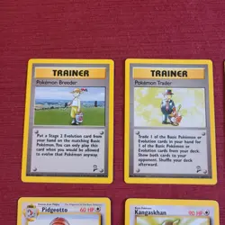 Pokemon TCG Wizards 2000 Base Set 2 Lot 9 Rare Pidgeotto Kangaskhan Mr Mime - Image 2