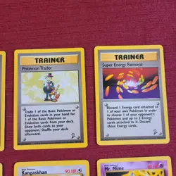 Pokemon TCG Wizards 2000 Base Set 2 Lot 9 Rare Pidgeotto Kangaskhan Mr Mime - Image 3