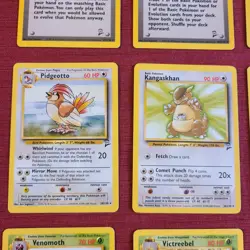 Pokemon TCG Wizards 2000 Base Set 2 Lot 9 Rare Pidgeotto Kangaskhan Mr Mime - Image 4