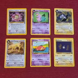 Pokemon TCG Wizards 2000 Team Rocket Lot 6 Promo Meowth Dark Slowbro Magneton - Image 1