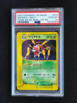 PSA 10 1st ED Ariados Holo Town on No Map E series 2 Japanese Pokemon - Image 1