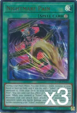 3X Yugioh Nightmare Pain MP25-EN165 Ultra Rare 1st Edition NM - Image 1
