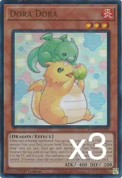 3X Yugioh Dora Dora MP25-EN219 Ultra Rare 1st Edition NM - Image 1