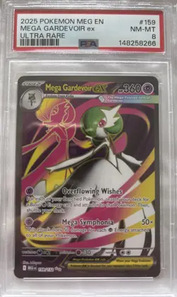 2025 POKEMON MEG EN-MEGA EVOLUTION ULTRA RARE #159 MEGA GARDEVOIR EX PSA 8 - Image 1