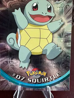 Squirtle #07 Blue Logo Topps TV Animation Edition Holo Pokemon 1999- LP - Image 2