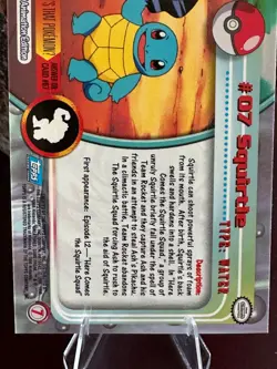 Squirtle #07 Blue Logo Topps TV Animation Edition Holo Pokemon 1999- LP - Image 5
