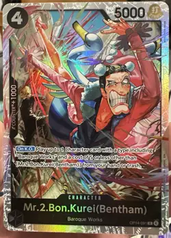 Mr.2.Bon.Kurei (Bentham) OP14-091 One Piece The Azure Sea's Seven SR English NM - Image 1