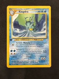 Kingdra 1st Edition 19/64 Neo Revelation Non-Holo Rare Pokemon Card TCG MP - Image 1