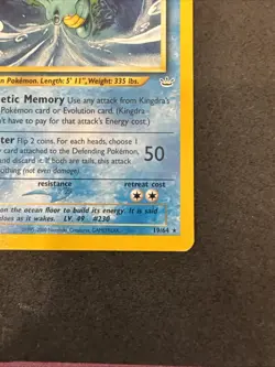 Kingdra 1st Edition 19/64 Neo Revelation Non-Holo Rare Pokemon Card TCG MP - Image 3