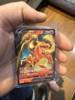 Pokemon TCG Charizard v Crown Zenith Holo Ultra Rare Card 018/159 NM/M Condition - Image 1