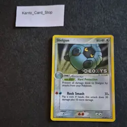 2 x pokemon cards Shelgon 45/107 & Corphish 57/107, both reverse holo stamped - Image 1