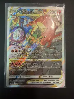 Pokemon TCG Charizard VSTAR SWSH262 Black Star Promo Holo Card NM Condition - Image 2