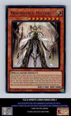 Battles of Legend: Monster Mayhem Yugioh #BLMM-EN129 Dogmatika Maximus NM+ - Image 1