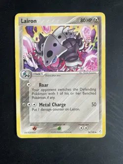 Lairon Non Holo Rare Pokemon Card EX Crystal Guardians 36/100 PL/MRKED - Image 1