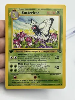 Butterfree 33/64 Jungle Base Set Non-Holo Pokemon Card 1st Edition (A4) - Image 3