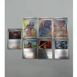 Pokemon 7 Holo Trainer & Item Cards Lot - Grimsley, Dawn, Raifort, Crispin - Image 1