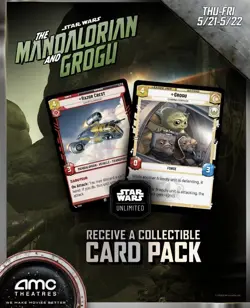 2x Star Wars Promo Cards The Mandalorian and Grogu Movie AMC Exclusive Promo NEW - Image 3