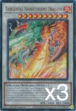 3X Yugioh Sangenpai Transcendent Dragion MP25-EN191 Ultra Rare 1st Edition NM - Image 1