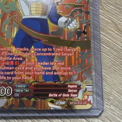 Vegeta, Equalizer BT24-014 UC Rare Gold Foil Alt Art Dragon Ball Super CCG Card - Image 5