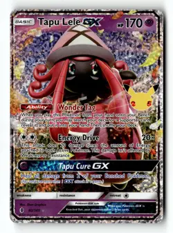Pokemon Card Tapu Lele GX Holo LP Celebrations: Classic Collection 60/145 - Image 1