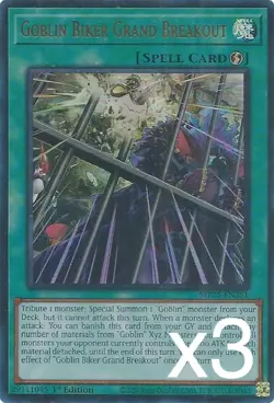 3X Yugioh Goblin Biker Grand Breakout MP25-EN251 Ultra Rare 1st Edition NM - Image 1