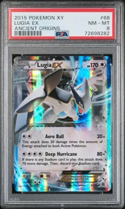 2015 Pokemon XY Ancient Origins Lugia EX Holo FA #68 68/98 PSA 8 Fresh Grade - Image 1