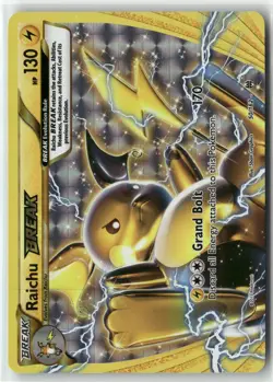 2015 Pokemon XY BREAKthrough Raichu BREAK 50/162 Rare BREAK NM - Image 1