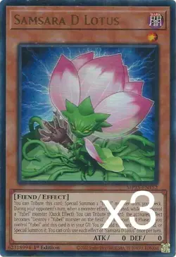3X Yugioh Samsara D Lotus MP25-EN152 Ultra Rare 1st Edition NM - Image 1