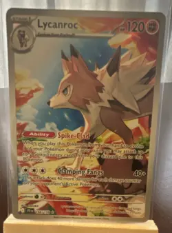 The Pokemon Company Pokemon TCG Lycanroc 166/159 Sv09 Illustration Rare Holo EN - Image 1