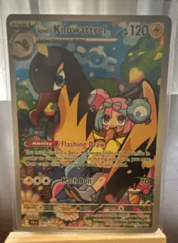 The Pokemon Company Pokemon TCG Iono's Kilowattrel SV09 163/159 Full Art Holo 1… - Image 1
