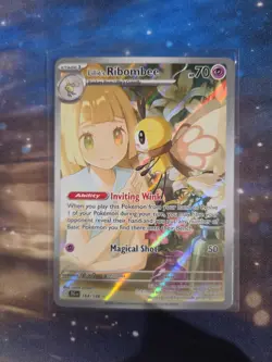 Pokemon TCG Lillie's Ribombee 164/159 Journey Together Illustration - Image 1