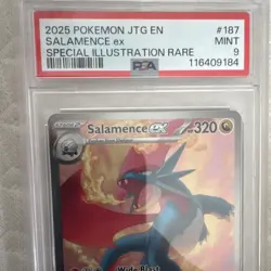 Pokemon 2025 Sv09 Journey Together Salamence ex 187/159 SIR Holo PSA 9 EN - Image 3